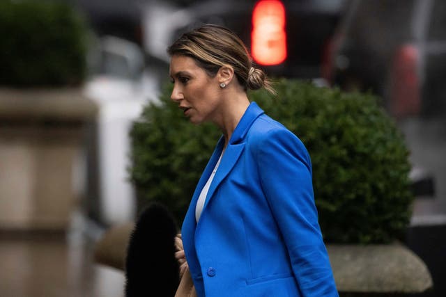 <p>Alina Habba, one of ex-President Donald Trump's attorneys arrives at Trump Tower, Friday, Jan 26, 2024, in New York</p>