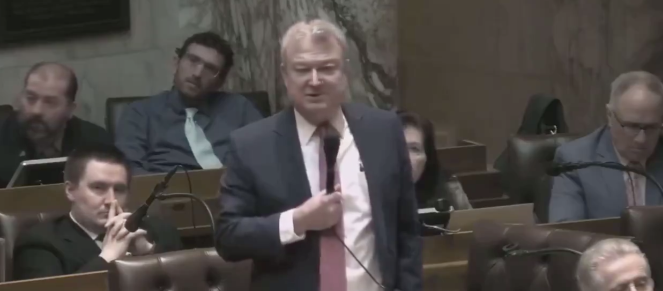 Wisconsin state Rep Joel Kitchens during a debate on a potential 14-week abortion ban