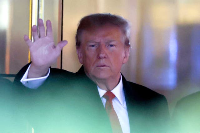 <p>Donald Trump leaves Trump Tower on 26 January before heading to a federal court for closing arguments in a defamation trial that will determine how much he owes E Jean Carroll</p>
