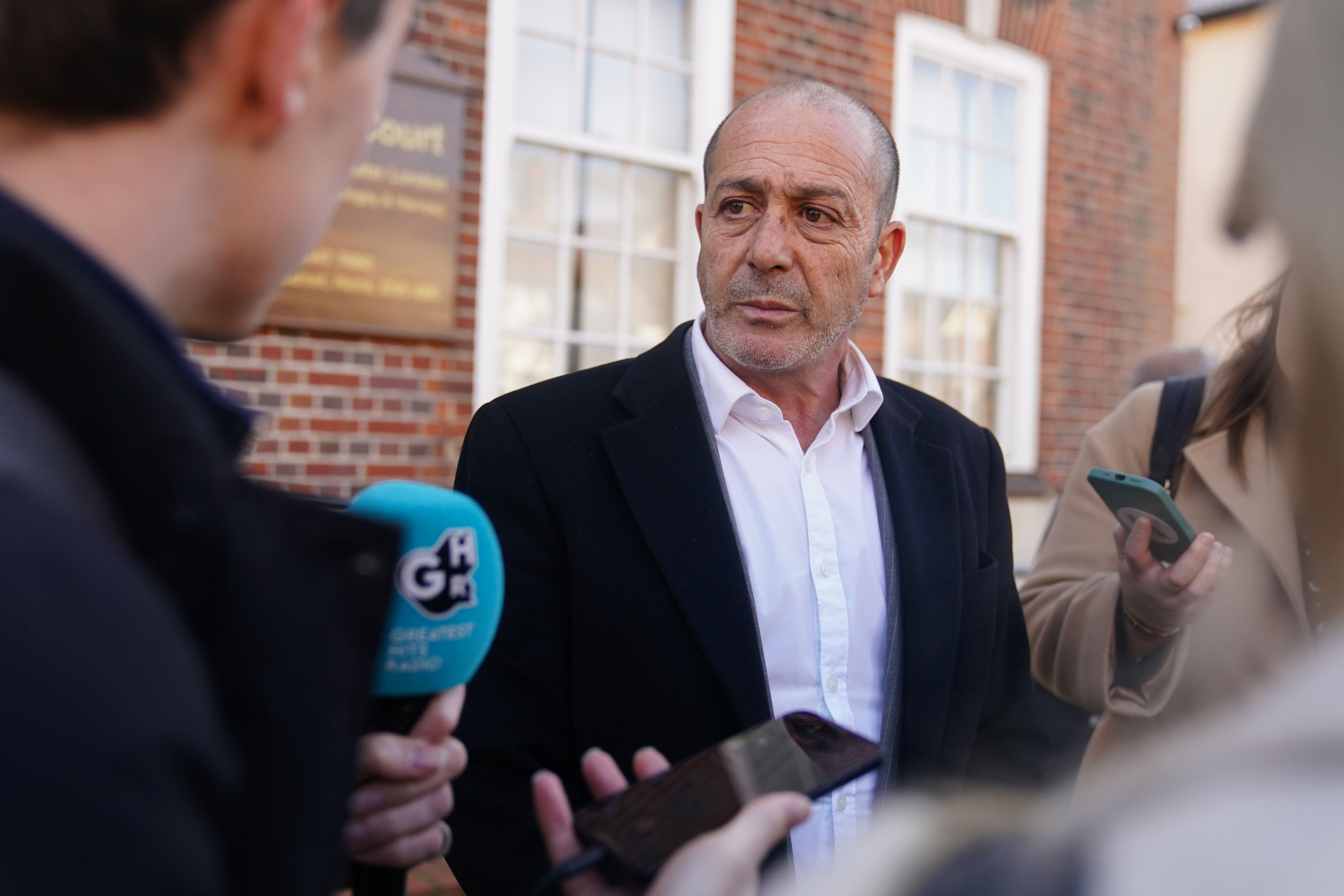 Mariano Janin, father of Mia Janin, speaks to the media outside Barnet Coroner’s Court (James Manning/PA)