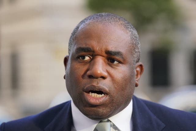 <p>Shadow foreign secretary David Lammy called for an end to ‘extremist’ rhetoric (PA)</p>