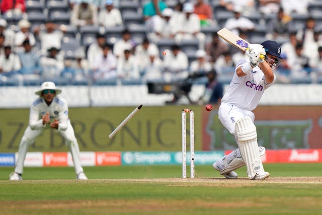 Ben Duckett was bowled (Mahesh Kumar A./AP)