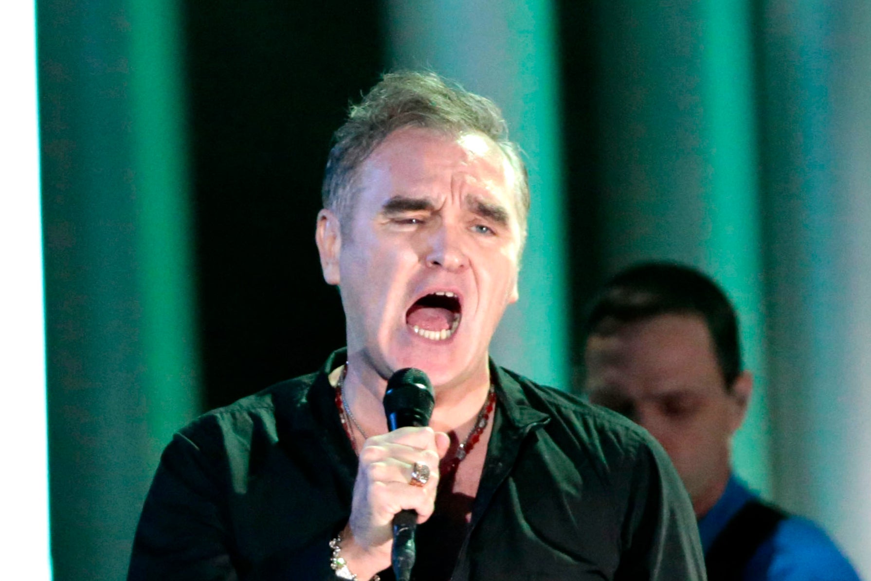 Morrissey performing in 2013