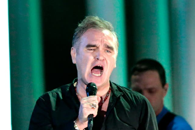 <p>Morrissey performing in 2013</p>