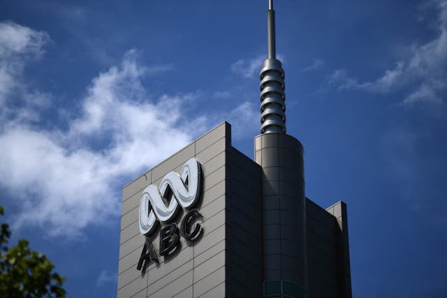<p>The logo for Australia’s public broadcaster ABC is seen on its head office building in Sydney</p>