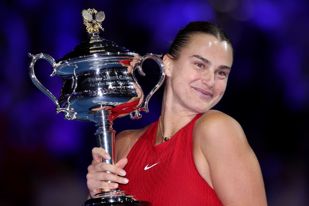 Aryna Sabalenka beat Qinwen Zheng in straight sets to retain the Daphne Akhurst Memorial Cup in Melbourne