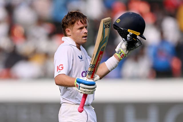<p>Centurion Ollie Pope took charge in the first Test against India </p>