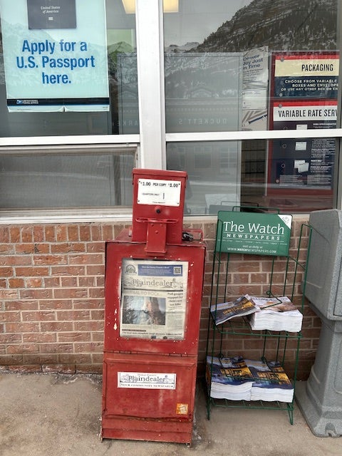 The newspaper kiosks holding the 25-31 January edition of the Plaindealer were left untouched this week