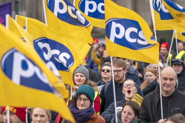 The PCS union will argue the new law contravenes the right to strike enshrined in Article 11 of the European Convention on Human Rights (Jane Barlow/PA)