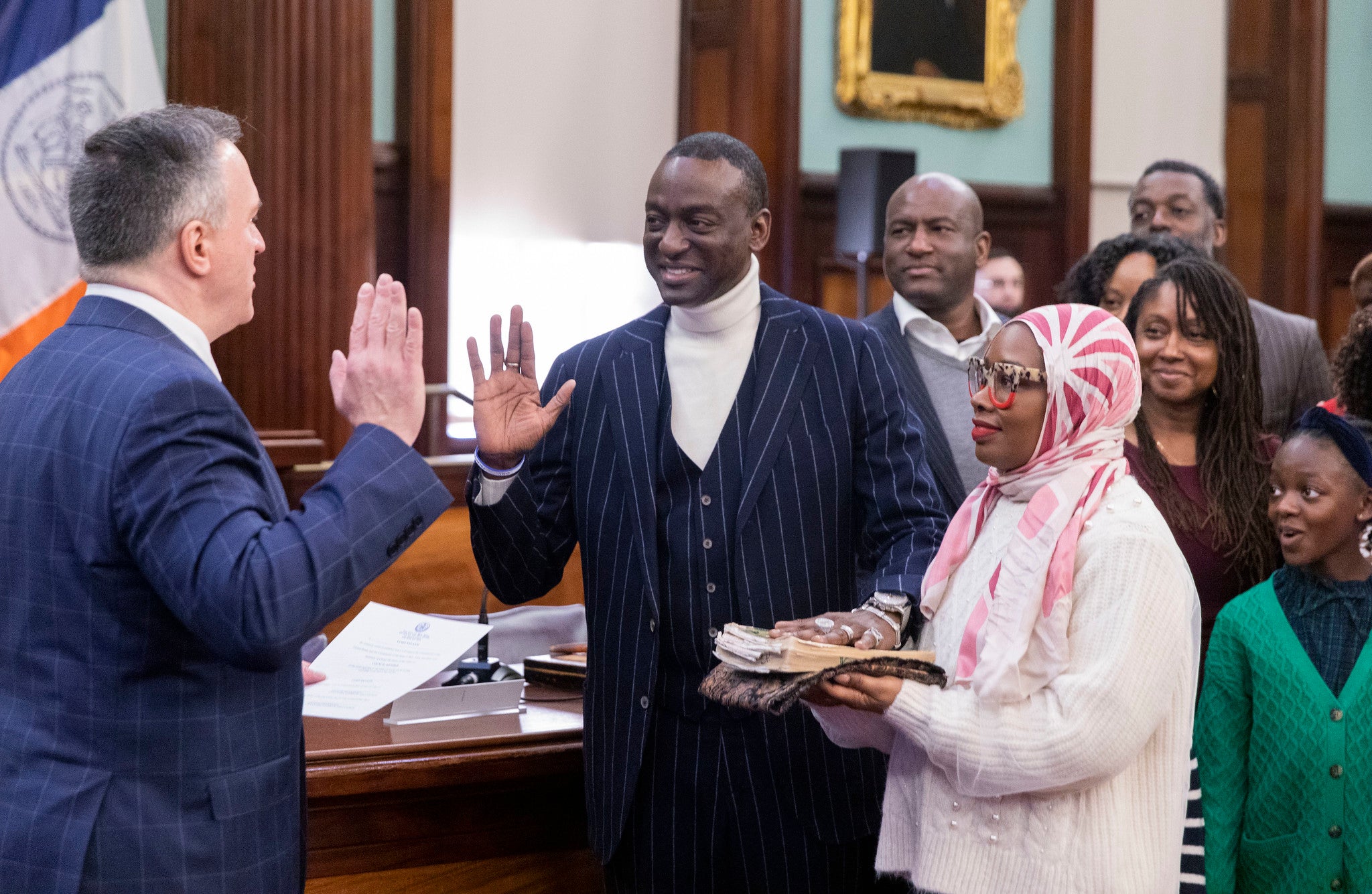 Salaam at his swearing in ceremony in December