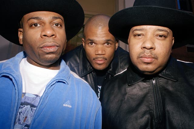 <p>Rap trio Run-DMC in New York on 5 April 2001. From left: Jam Master Jay (Jason Mizell), DMC (Darryl McDaniels) and DJ Run (Joseph Simmons)</p>