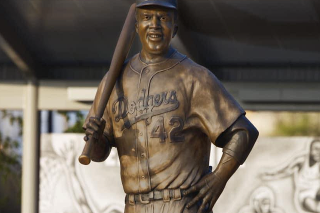 <p>A statue of Jackie Robinson has been stolen from a park in Wichita, Kansas</p>