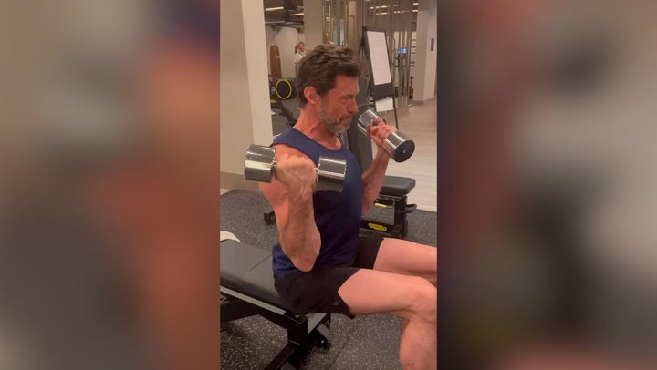 <p>Hugh Jackman shares gruelling gym workout as he prepares for Wolverine return.</p>