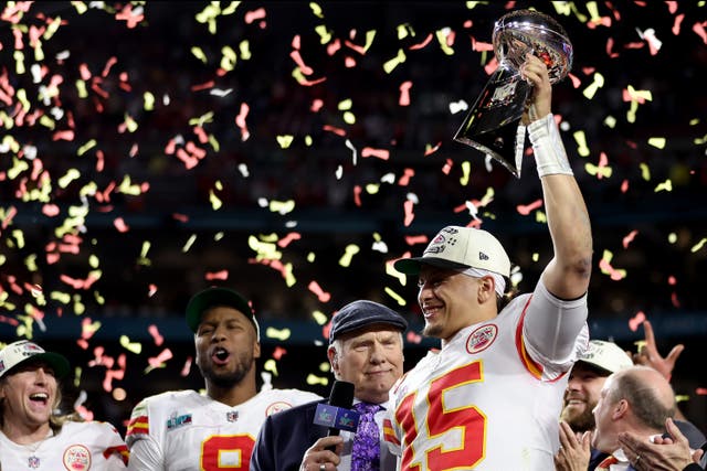 <p>Patrick Mahomes will bid for back-to-back Lombardi Trophy wins </p>