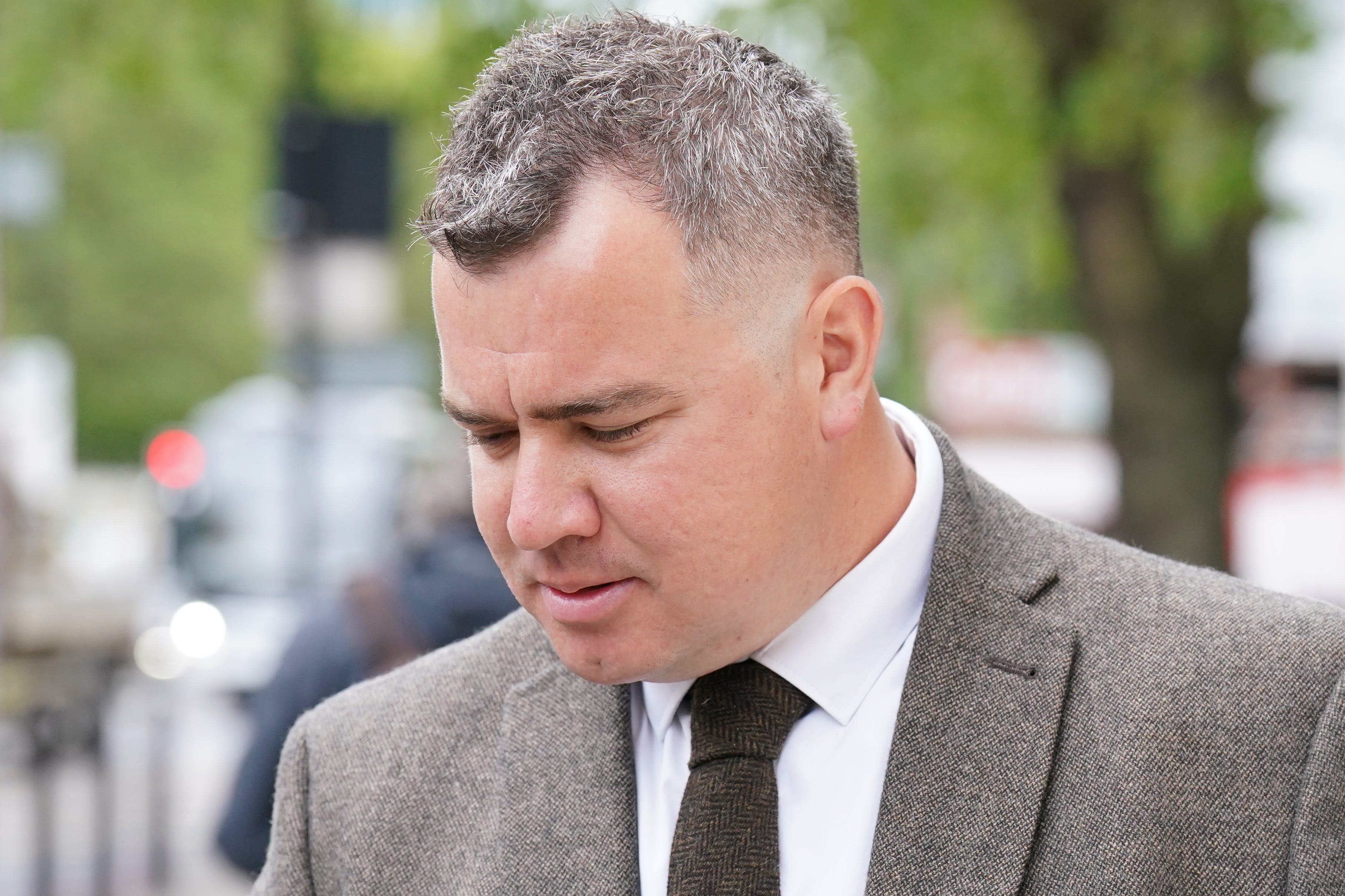 Metropolitan Police Pc Jonathan Marsh at an earlier court appearance (Jonathan Brady/PA)