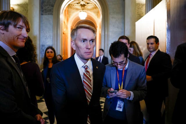 <p>James Lankford revealed the threats against him in a speech on Wednesday </p>