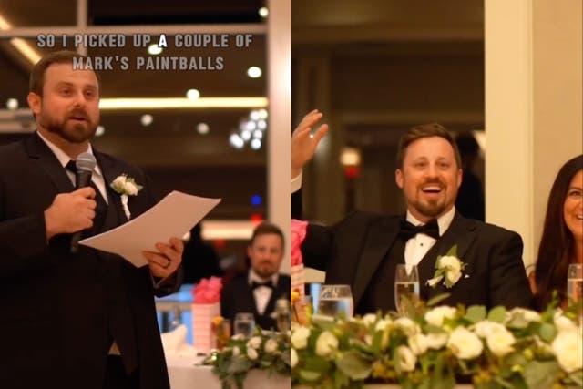 <p>Groom's brother shocks guests with hilarious family secret during wedding toast</p>