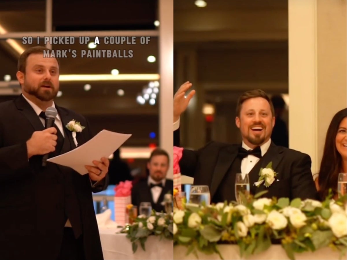 Groom’s brother shocks guests with hilarious family secret during wedding toast