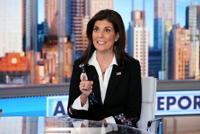 <p>Nikki Haley taunted her rival Donald Trump yet again on Thursday</p>