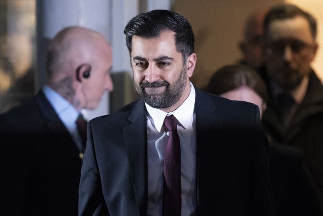 First Minister Humza Yousaf is facing calls to refer himself for investigation amid apparently conflicting statements regarding WhatsApp messages (Jane Barlow/PA)