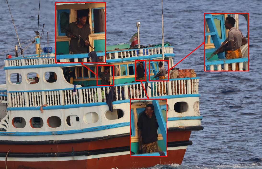 Somali pirate seen on Iranian-flagged vessel that was hijacked on Monday