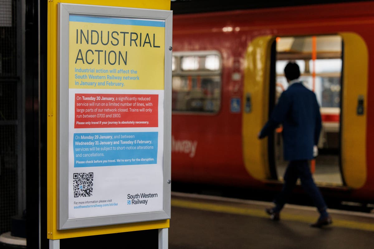 First train strikes of the year cripple busy rail routes | The Independent