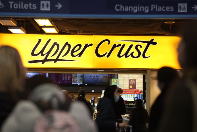 Upper Crust owner SSP has seen UK sales bounce back thanks to buoyant air travel and commuters continuing to return to offices, but warned of ongoing disruption from train strikes (James Manning/PA)