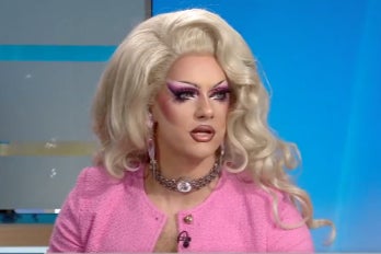 Former RuPaul’s drag race contestant Crystal appearing on Sky News