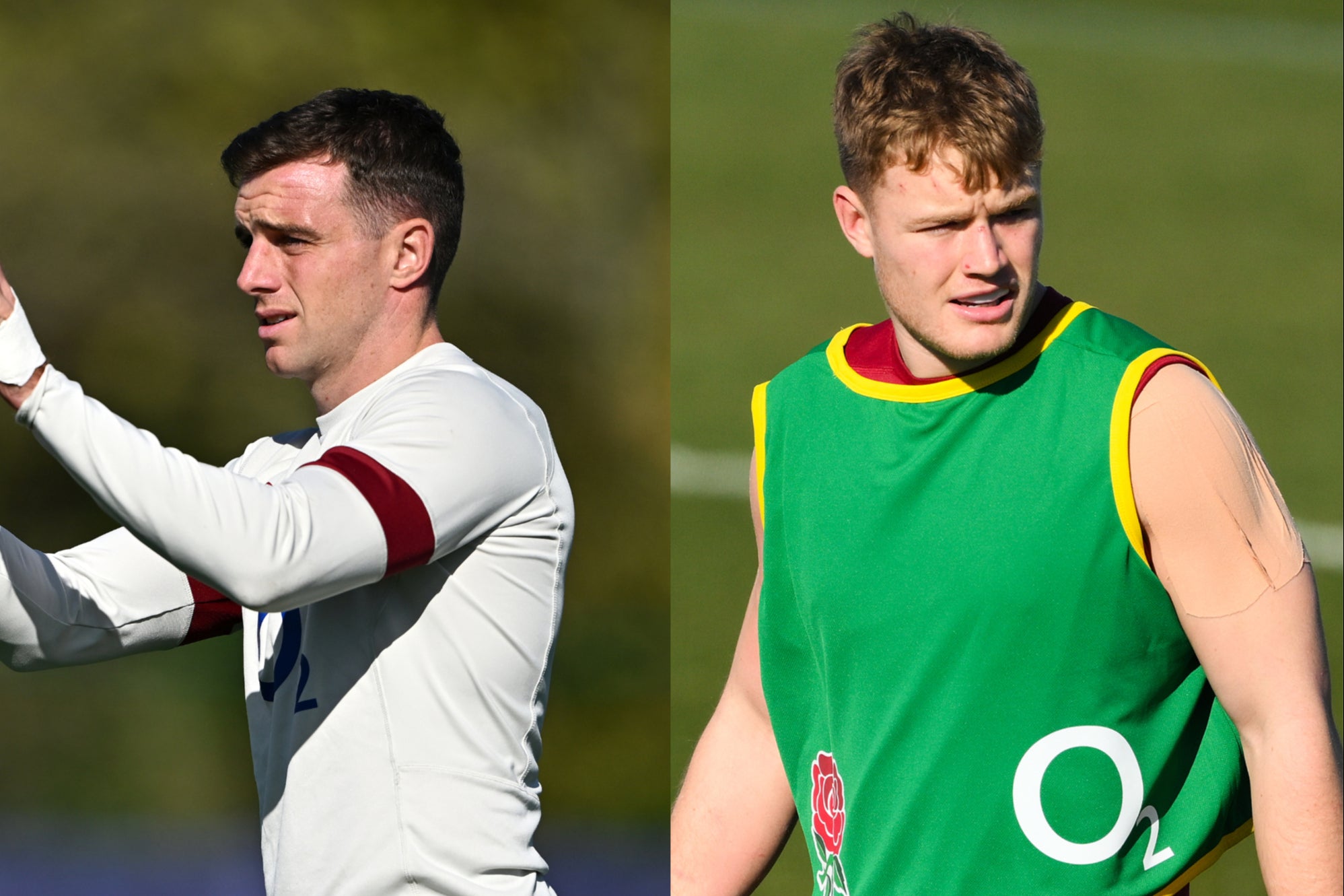 George Ford (left) and Fin Smith look set to vie to start at fly half