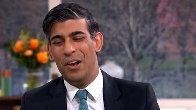 <p>Rishi Sunak laughs when asked if he is going to win general election.</p>