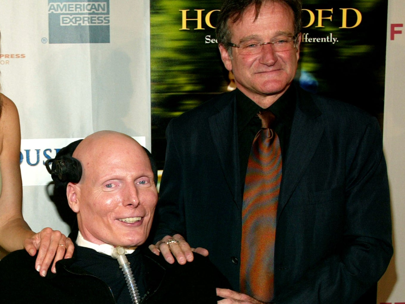 Christopher Reeve and Robin Williams photographed six months before Reeve’s death in 2004