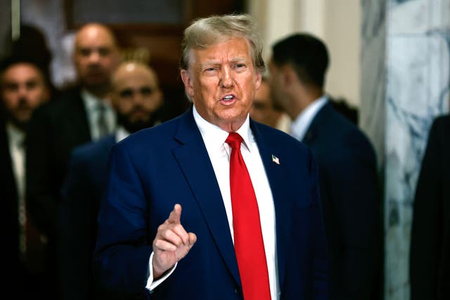 <p>Donald Trump appears at a civil trial on allegations of fraud within his Trump Organization in Manhattan on 11 January. </p>