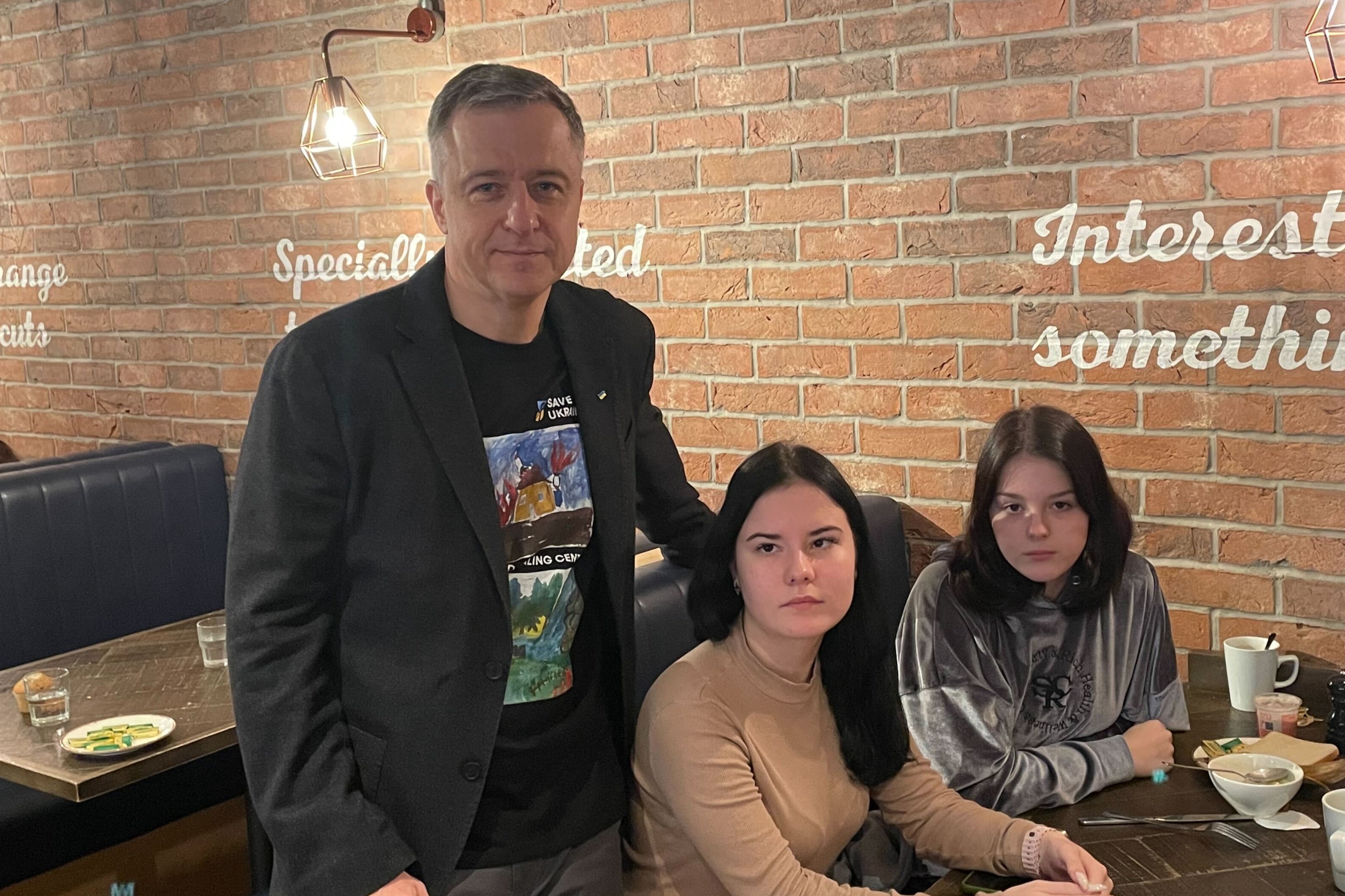 Save Ukraine CEO Mykola Kuleba, Ksenia Koldina and Anastasiia Motychak pictured during a trip to London late last year eiqrrirkiqutinv