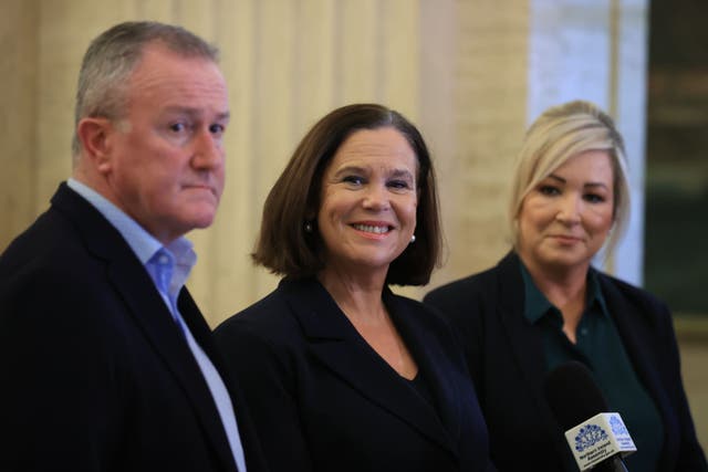 <p>As Sinn Fein won the most seats in the last assembly elections, its vice-president Michelle O’Neill will become first minister later this week</p>