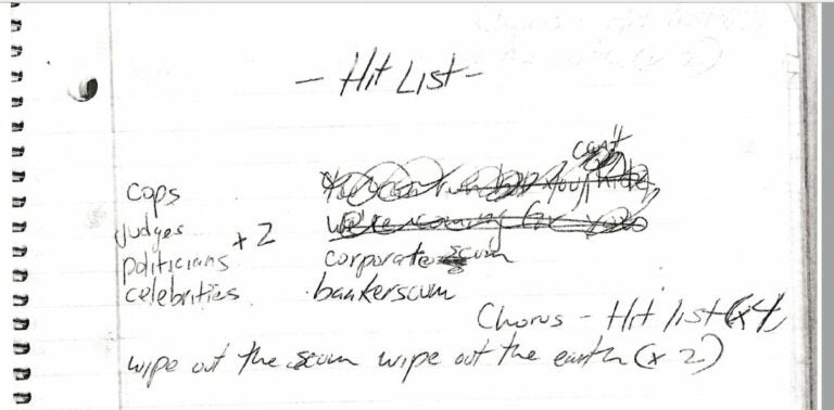 The “hit list” that police say was found in the home of the Hatziagelis brothers includes “cops,” “judges” and “celebrities."