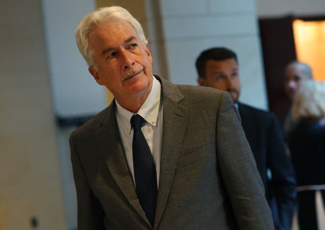 <p>CIA director William Burns arrives for a briefing on Ukraine at the US Capitol in Washington, DC</p>