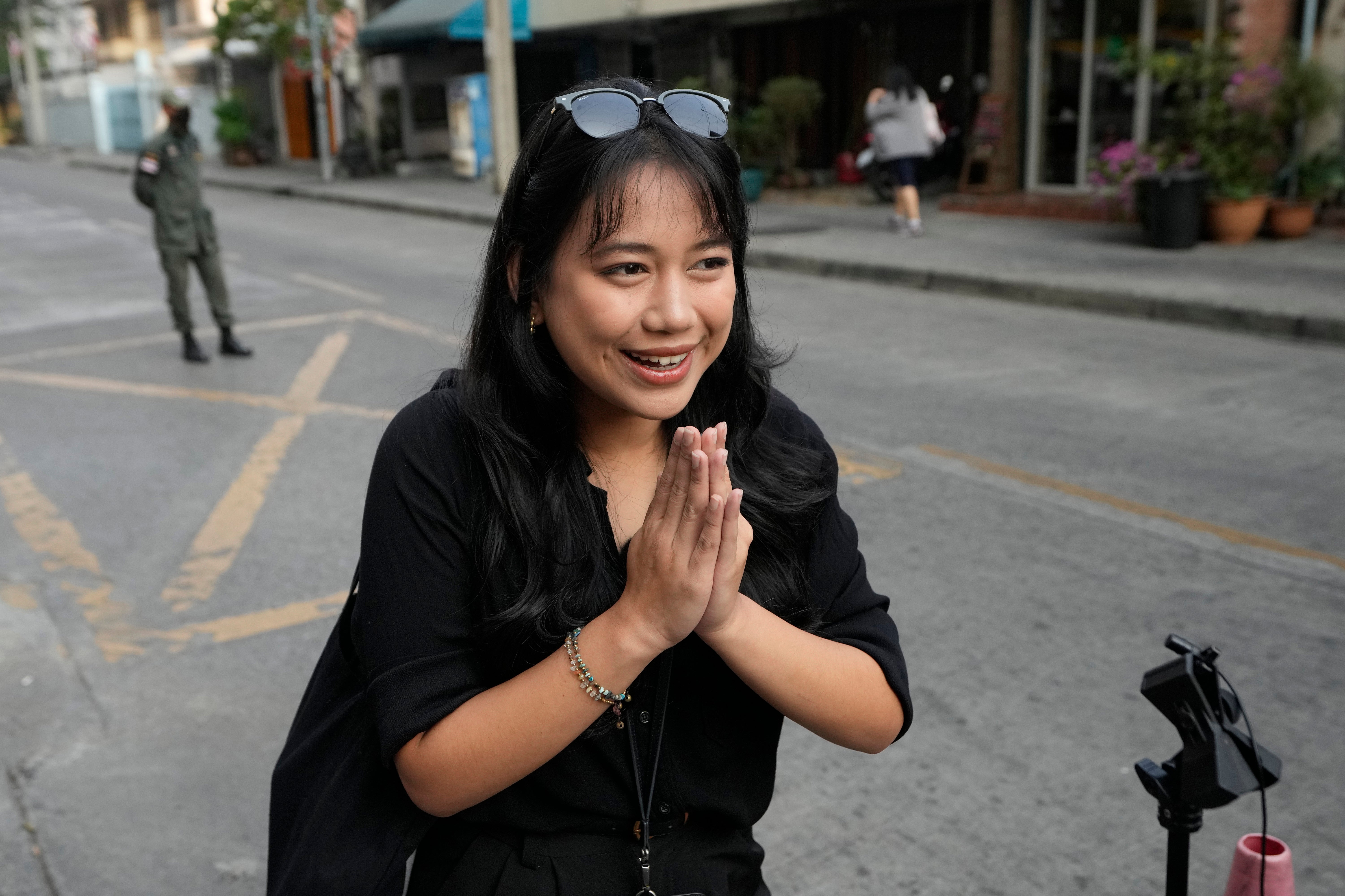 <p>Patsaravalee Tanakitvibulpon arrives at Southern Criminal Court in Bangkok, Thailand, </p>