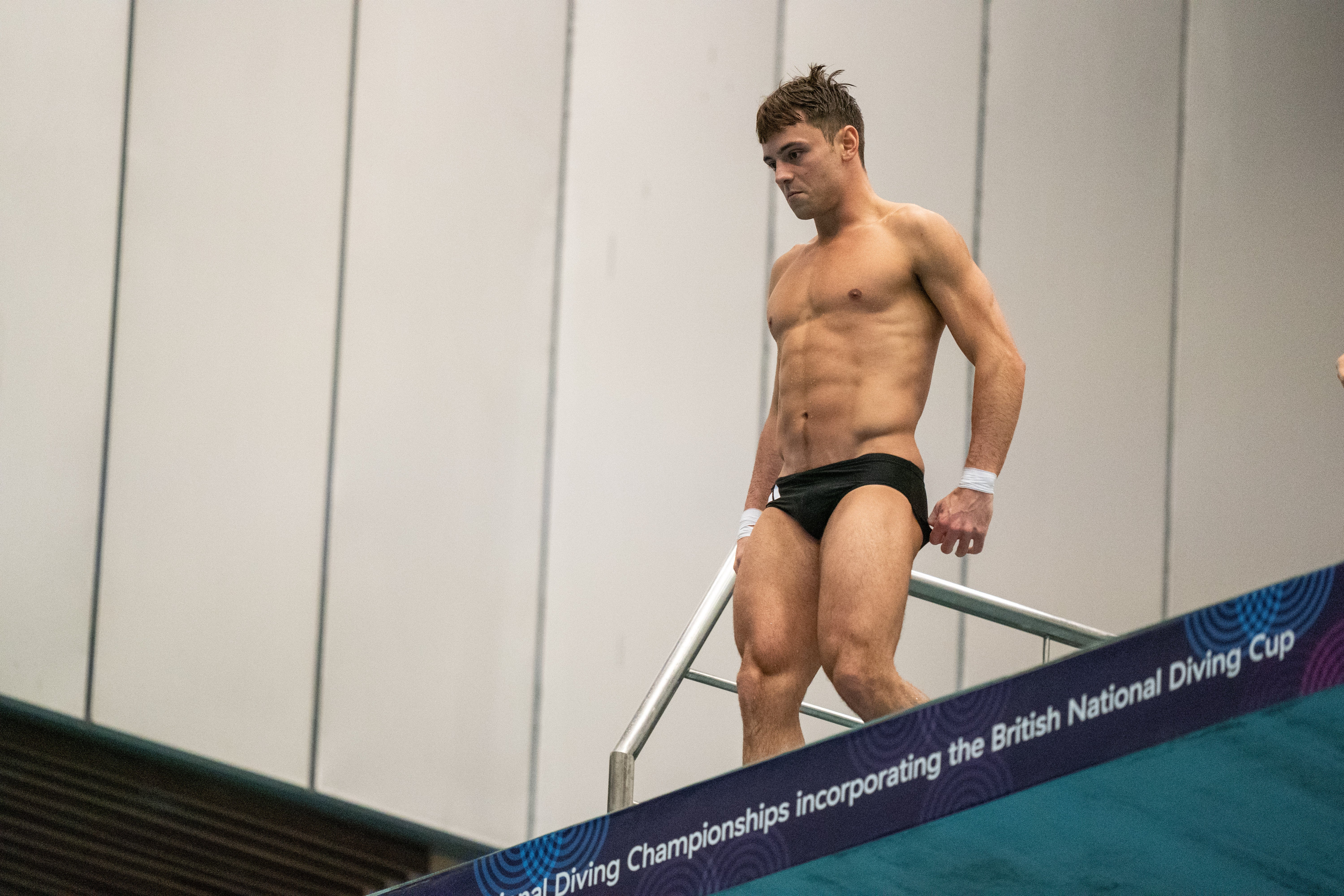 Tom Daley returned to competitive action at the British National Diving Cup last December