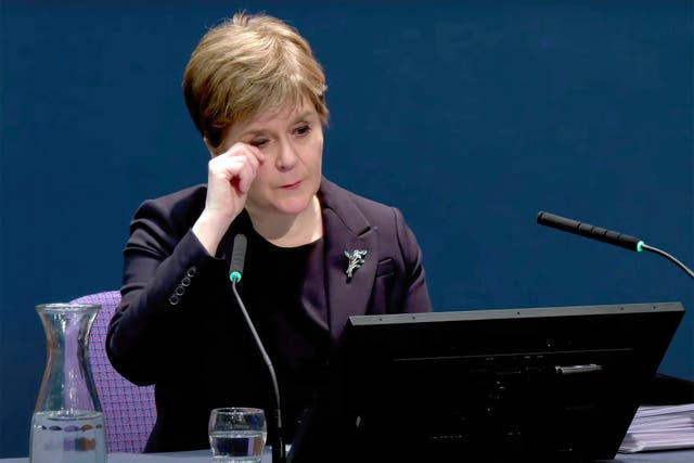 <p>‘The former first minister’s eyes brimmed not while mulling the Covid death toll she oversaw, but when pondering her own place in history’ </p>