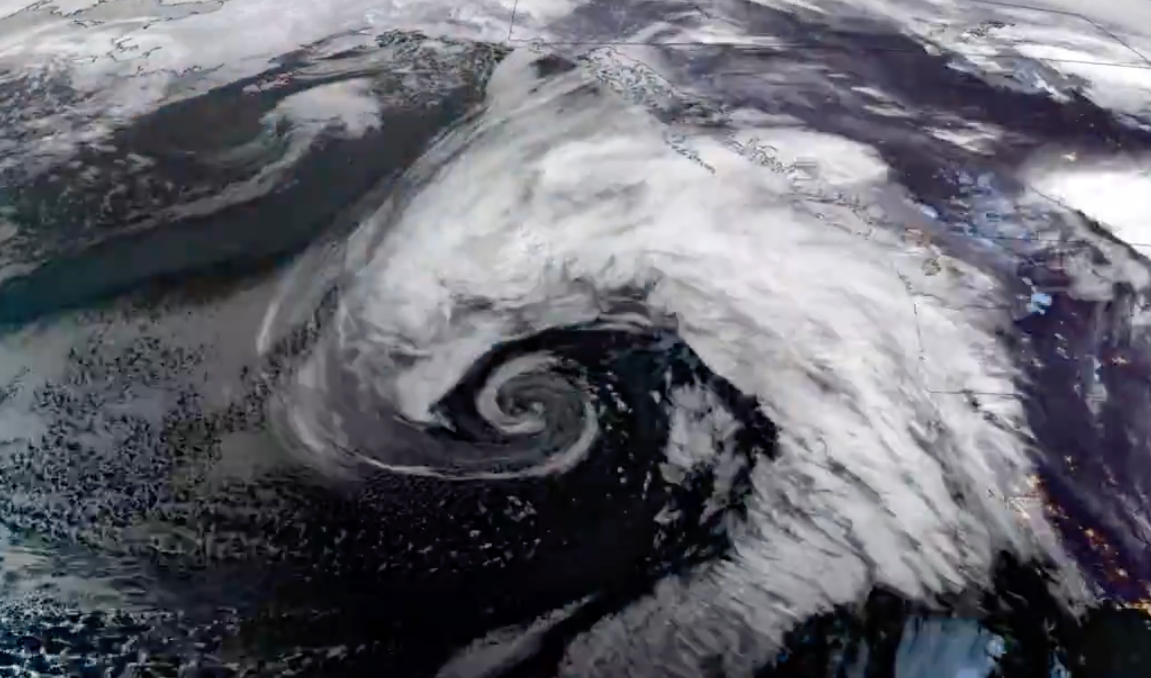A jaw-dropping view of the storm system approaching the US West Coast on 31 January, 2024
