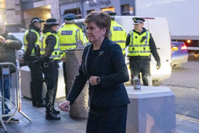 Nicola Sturgeon arrives at the UK Covid-19 Inquiry (Jane Barlow/PA)