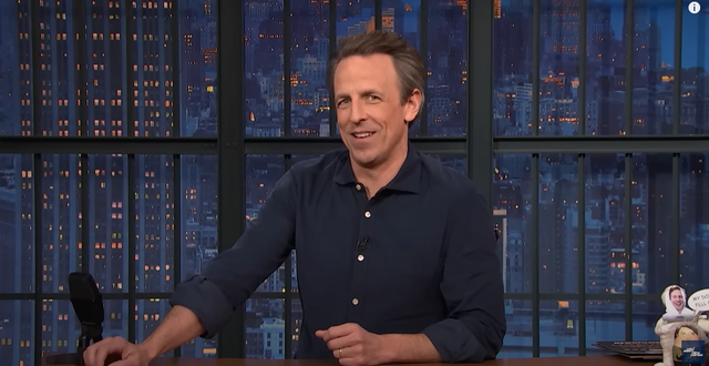<p>Seth Meyers said Trump has been doing the ‘opposite of fundraising’ in New York </p>