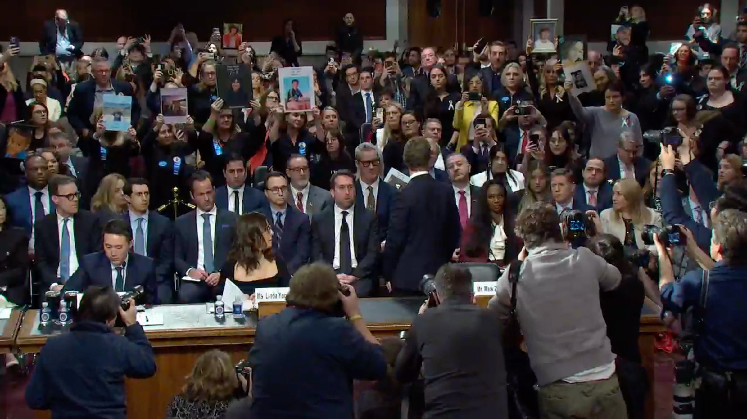 <p>Mark Zuckerberg apologised to families of children abused on social media platforms</p>