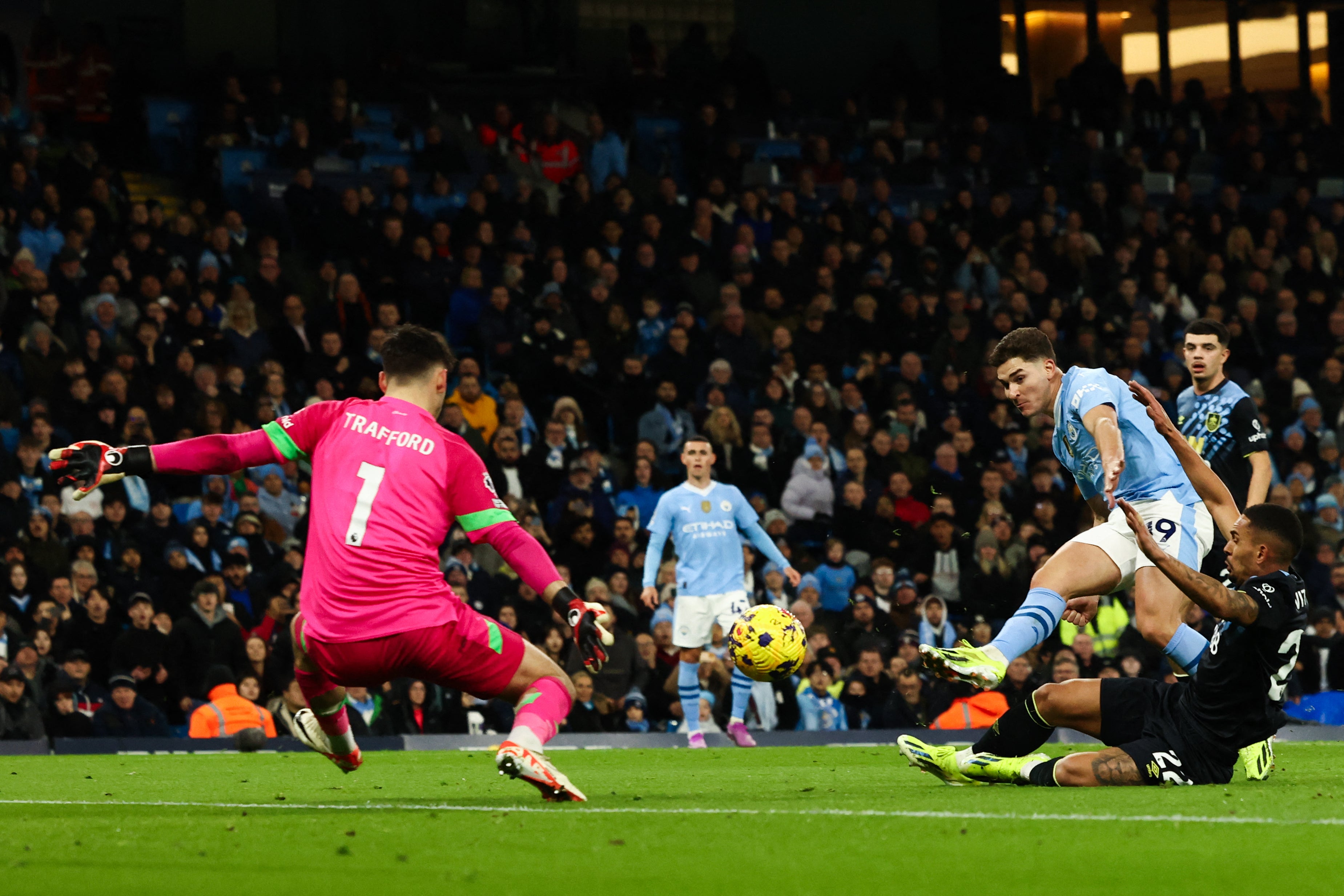 Alvarez scored twice as City cruised to victory over Burnley