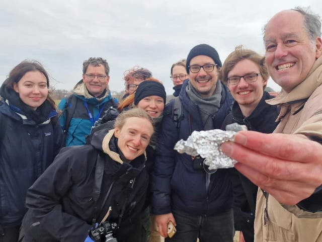 <p>First fragment of 2024 BX1 recovered by the Natural History Museum</p>