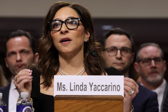 <p>Linda Yaccarino, CEO of X, testifies before the Senate Judiciary Committee at the Dirksen Senate Office Building on January 31, 2024 in Washington, DC</p>