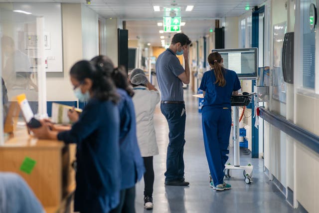 The number of hospital patients in England with flu has is up 70% since the start of the year (Jeff Moore/PA)