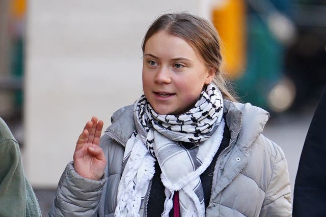 <p>Greta Thunberg had been participating in a Fossil Free London protest</p>