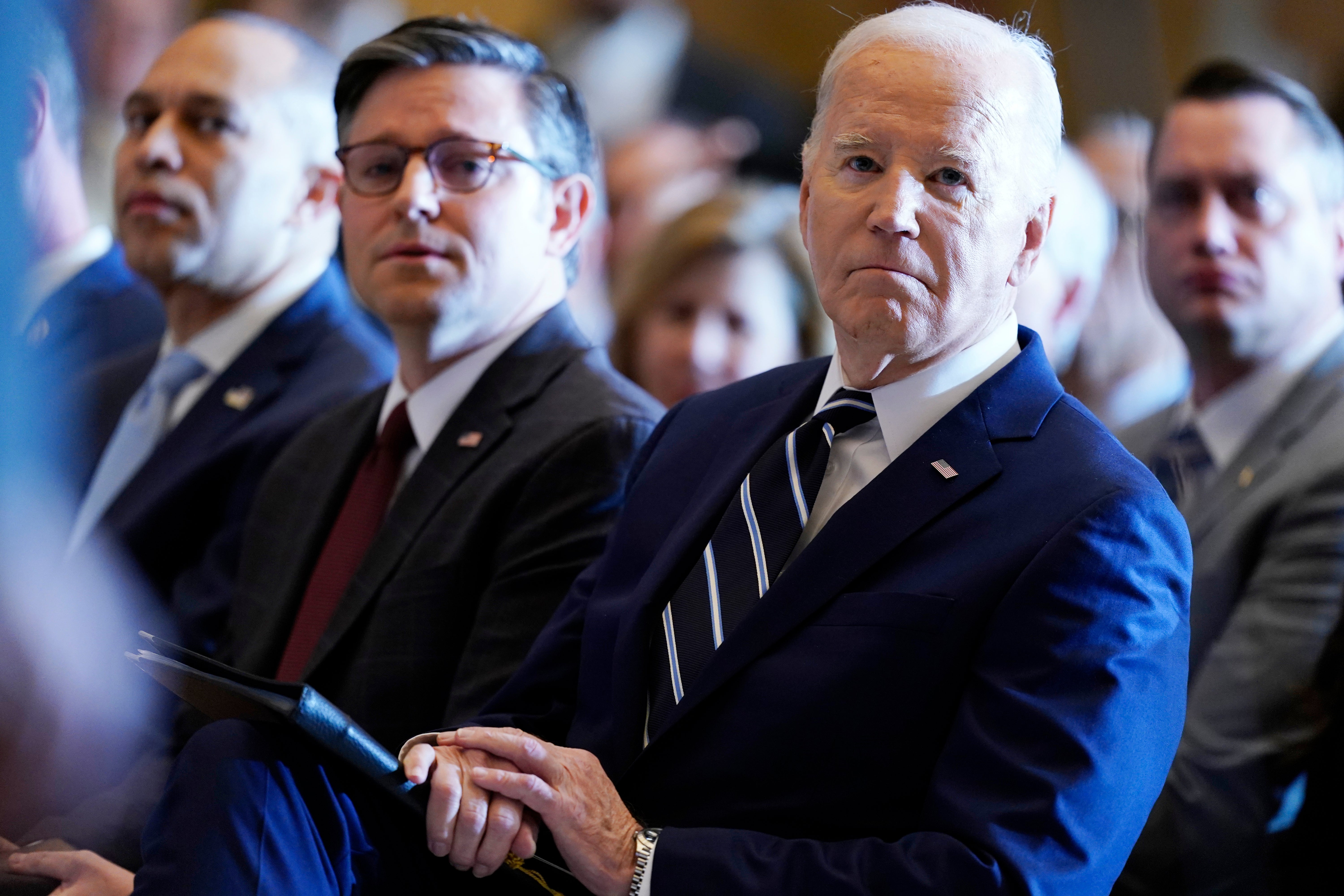 <p>President Joe Biden is set to meet with the top House and Senate leaders</p>