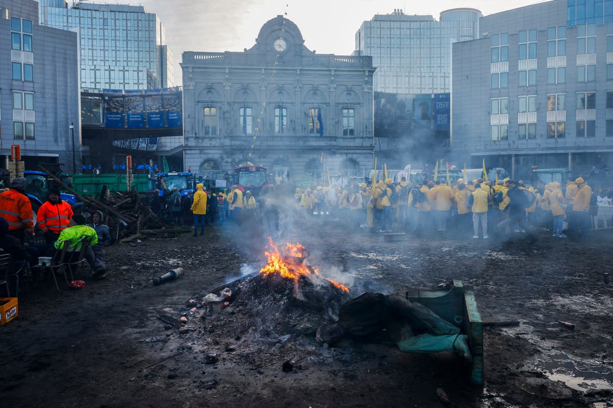 AP PHOTOS: A farming protest movement grips Europe from Brussels and Berlin to Greece and Romania